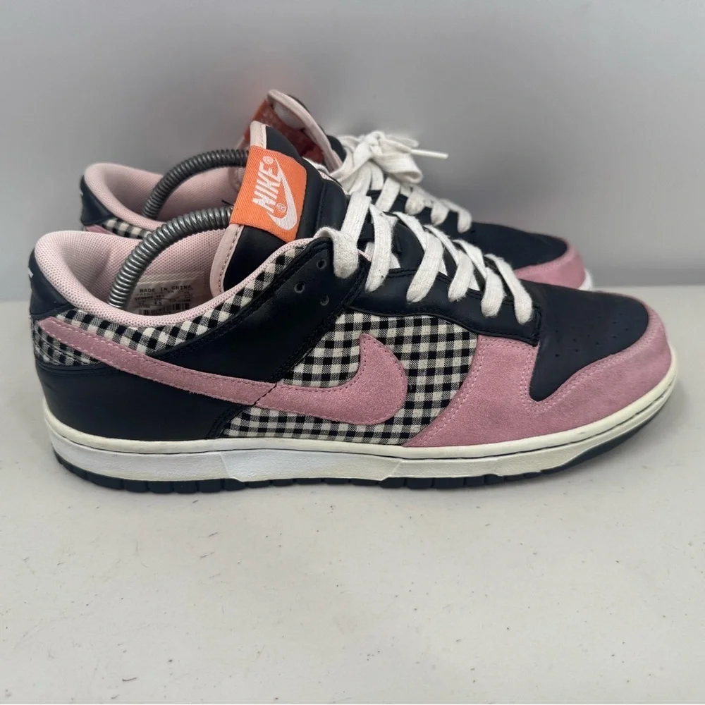 Nike Dunk Low Wmns Picnic Pink Plaid Sz 11 308608-161 Vtg Rare Stussy